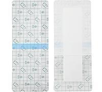 Waterproof Knee Replacement Surgical Bandage | 10x25cm Shower Protector Island Dressing Pad with Border Gauze | Hip Surgery Healing Large Wounds Cut Cover with Adhesive Border (Pack of 25)