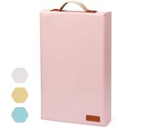 Waterproof Kneeling Pad for Garden or Bath, 2 inch Thick Soft Foam Kneeler Mat for Gardeners Knee Support with Handle and Removable Cover - Pink