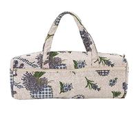 Waterproof Knitting Bag Yarn Organizer Durable Storage for Sewing Needles Craft Supplies Portable Travel Case with Floral Design