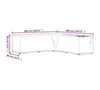 Waterproof L-Shape Garden Furniture Cover Heavy Duty Rattan Corner Outdoor Sofa
