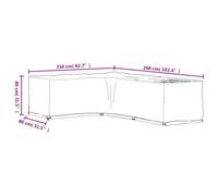 Waterproof L-Shape Garden Furniture Cover Heavy Duty Rattan Corner Outdoor Sofa