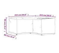 Waterproof L-Shape Garden Furniture Cover Heavy Duty Rattan Corner Outdoor Sofa