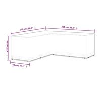 Waterproof L-Shape Garden Furniture Cover Heavy Duty Rattan Corner Outdoor Sofa