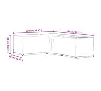 Waterproof L-Shape Garden Furniture Cover Heavy Duty Rattan Corner Outdoor Sofa