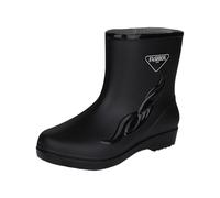 Waterproof Ladies Wellies Mid Calf Comfortable Outdoor Rain Boots Black 6.0