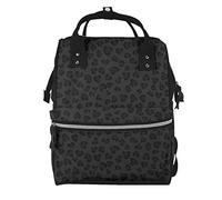 Waterproof Large Capacity Diaper Backpack for Moms, Leopard Pattern, Multi-Pocket Travel Daypack, Baby Essentials Bag with Insulated Bottle Pockets, Modern Adjustable Straps Laptop Backpack