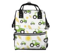 Waterproof Large Capacity Diaper Backpack for Moms, tractor farming, Multi-Pocket Travel Daypack, Baby Essentials Bag with Insulated Bottle Pockets, Modern Adjustable Straps Laptop Backpack