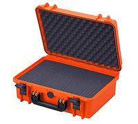 Waterproof Large Protective Hard Camera Case with Foam - IP67 Rated Dustproof Outdoor Protection for GoPro HERO2 HERO3, DSLR, SLR, Lenses and Accessories (Orange)