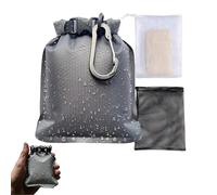 Waterproof & Leakproof Travel Soap Case with Quick-Dry Mesh Pouch, Portable Soap Bar Case with Carabiner for Shower, Gym, Travel, Camping and Outdoor Activities - Ideal for Hikers, Campers, Fitness