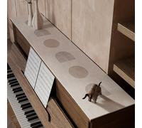 Waterproof Leather Piano Top Mat Dust Cover, Modern Simple Solid Color Upright Piano Cover Waterproof Mat, Dustproof and Decor, for Dressers, Cabinets, Tv Stands-A||30×150cm