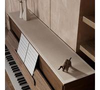 Waterproof Leather Piano Top Mat Dust Cover, Modern Simple Solid Color Upright Piano Cover Waterproof Mat, Dustproof and Decor, for Dressers, Cabinets, Tv Stands-K||30×150cm