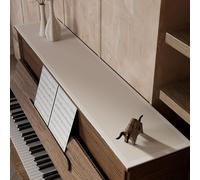 Waterproof Leather Piano Top Mat Dust Cover, Modern Simple Solid Color Upright Piano Cover Waterproof Mat, Dustproof and Decor, for Dressers, Cabinets, Tv Stands-G|| 40×180cm