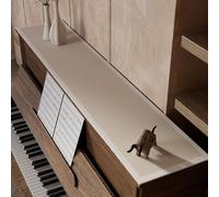 Waterproof Leather Piano Top Mat Dust Cover, Modern Simple Solid Color Upright Piano Cover Waterproof Mat, Dustproof and Decor, for Dressers, Cabinets, Tv Stands-F|| 35×150cm