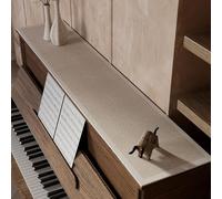 Waterproof Leather Piano Top Mat Dust Cover, Modern Simple Solid Color Upright Piano Cover Waterproof Mat, Dustproof and Decor, for Dressers, Cabinets, Tv Stands-J|| 40×160cm