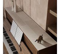 Waterproof Leather Piano Top Mat Dust Cover, Modern Simple Solid Color Upright Piano Cover Waterproof Mat, Dustproof and Decor, for Dressers, Cabinets, Tv Stands-H|| 40×180cm