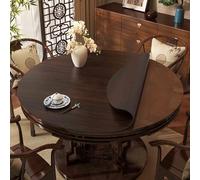 Waterproof Leather Round Tablecloth - Oil-Resistant Dining Table Mat for Wooden Surfaces - Durable Leather Desk Protector Pad - Elegant Table Cover for Home and Restaurant