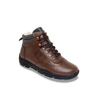 Pegasus Men's Waterproof Leather Sherpa Lined Boot with Side Zip Brown 8