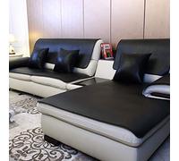 Waterproof Leather Sofa Cover, Anti-Slip Couch Slipcovers, Washable Solid Color 60x150cm (24x59inch), Dirt-Resistant, European Sle, Year-Round Use, Black