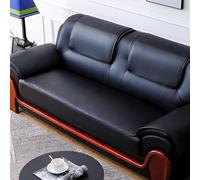 Waterproof Leather Sofa Cover Non-Slip Protector for 1/2/3/4 Seater Sectal Pet-Friendly & Black (60 x 210cm)