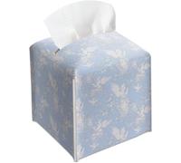 Waterproof Leather Tissue Box Holder Gifts, Seamless Pattern Angels Tissue Box Holder, Birthday Gifts for Women Men Friends, Decorative Facial Paper Case for Home Office Bathroom Kitchen-A17