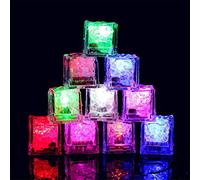 Waterproof Led Ice Cube, 24 Pack Multi Color Flashing Glow in The Dark LED Light Up Ice Cube for Bar Club Drinking Party Wine Wedding Decoration