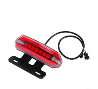 Waterproof LED Tail Light for E-Bike Featuring Bright Brake Illumination and Colorful Display Modes for Safety and Style (Red)