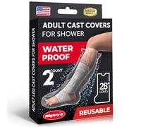 Waterproof Leg Cover for Shower - 2pk - Tight Seal - Reusable Adult Half Leg Cast Protectors - - Easy to Use for Plaster on Knee, Ankle, and Foot