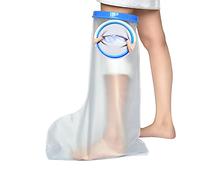 Waterproof Leg Cover for Shower, Cast and Bandage Protector for Bathing Watertight Protection to Broken Foot Ankle Toe, Plaster Cast Waterproof Cover Clear Cast and Dressing Protectors-Adult Half Leg