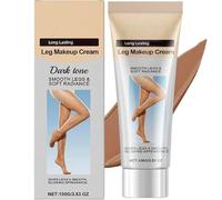 Waterproof Leg Makeup & Body Coverage Perfector, No Transfer, Full Coverage for Varicose Veins, Tattoos, Blemishes, Long-Lasting, All Skin Tones, Cream & Makeup Duo for (dark skin tone)