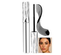 Waterproof Lengthening & Curling Mascara Set - Smudge-Proof 4D Silk Fiber Lash Enhancer for Long-Lasting Volume & Definition - Gentle for Sensitive Eyes Easy 3D Curl Wand Makeup (Black)