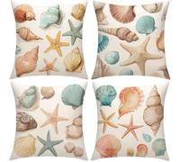 Waterproof Light Brown Cushion Covers 65x65cm for Outdoor & Indoor Use Set of 4 Velvet Throw Pillow Cases with Invisible Zipper Perfect for Garden Patio & Sofa Decor