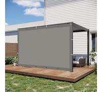 Waterproof Light Grey Patio Sail 4.2x5m (13.8x16.4ft) - Tear-Resistant Polyester Canopy Includes Free Rope Ideal for Gardens Events and Backyard Shade Solutions