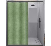 Waterproof Linen Shower Curtain with Magnetic ClosurePrivacy Partition for Bathtubs & Spas Durable Polyester Bathroom Curtain (Grey 240 x 200 cm) Perfect for Hotels & Home Decor