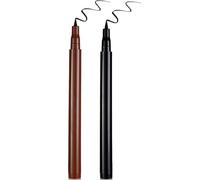 Waterproof Liquid Eyeliner Pencil Set - Black & Brown, Includes Eye Makeup Primer, Quick Flick Eyeliner Stencil, Waterline Felt Tip, Long-lasting and perfect for beginners