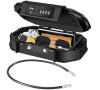 Waterproof Lock Box, Portable 4-Digit Combination Safe Boxes with Removable Cable, Anti-Theft Small Security Lockbox, Resettable Code Cash Case, Outdoor Key Hider for Travel, Gym, Hotel, Dorm, Beach