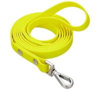 Waterproof Long Dog Training Leash 15ft Outdoor PVC Dog Leashes Great for Large Medium Small Dog Training Lead,Beach,Yard,Play,Camping(Yellow