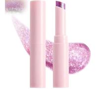 Waterproof Long-Lasting Glitter Eyeshadow Stick - Jelly Shimmer Highlighter Makeup Pencil, Multi-Use Sparkling Eye Shadow Stick with Lightweight Texture, Easy to Apply & Blend(02#Mystic Lavender)