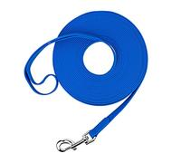 Waterproof Long Leash Durable Dog Recall Training Lead Great for Outdoor Hiking, Training, Yard, Beach and Swimming (Blue, 15ft)