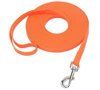 Waterproof Long Leash Durable Dog Recall Training Lead Great for Outdoor Hiking, Training, Yard, Beach and Swimming (Orange, 15ft)