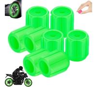 Waterproof Luminous Car Tire Valve Caps, Glow-in-the-Dark Tire LED Valve Stem Air Caps, No-Tool-Required Accessories, Universal Car & Bicycle Wheel Stem Covers (Green, 12PCS)