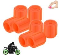 Waterproof Luminous Car Tire Valve Caps, Glow-in-the-Dark Tire LED Valve Stem Air Caps, No-Tool-Required Accessories, Universal Car & Bicycle Wheel Stem Covers (Orange, 12PCS)