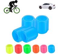 Waterproof Luminous Car Tire Valve Caps, Glow in The Dark Tire Valve Caps, Universal Fluorescent Bicycle Stem Covers, Car Mods Accessories ruck, SUV, Motorcycles, Bike (Blue,50PCS)