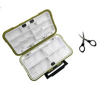 Waterproof Lure Box - Spoon Hooks Baits Storage - Casting & Fly Fishing - Large Lure Case (Green)