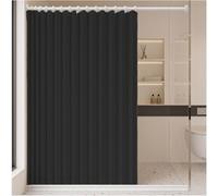 Waterproof Magnetic Foldable Shower CurtainPrivacy Protector for Home Parties & Bathrooms180x200cmBlack Easy Installation & Stylish