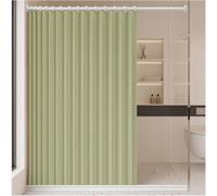 Waterproof Magnetic Foldable Shower CurtainPrivacy Protector for Home Parties & BathroomsDimensions: W240xH180cmStylish Green Design