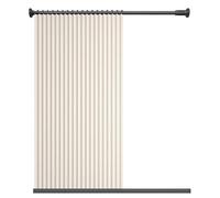 Waterproof Magnetic Folding Shower Curtain, No-Drill Portable Shower Rod, Flexible Bathroom Dressing Room Divider, 100x200cm with Rod - Ideal for Easy Setup