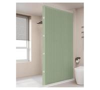 Waterproof Magnetic Shower Curtain with Retractable Rod, Gray Fabric Panel for Bathroom Partition, 1x2m (55 80cm) - Ideal for Home, Hotel, or Clothing Store