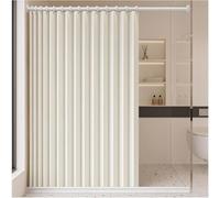 Waterproof Magnetic Shower CurtainIndividually Foldable Beige Flax for Bathrooms Wet Rooms & Bathtubs Machine Washable 200x220CM& Stylish