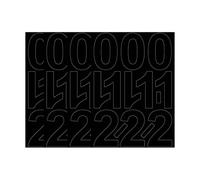 Waterproof Mailbox Numbers Stickers, Black PVC Self Adhesive Decals