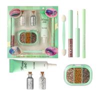 Waterproof Makeup Kit, Complete Cosmetics Set with Eyeliner and Shimmer Eyeshadow, Ideal for Women Beginners, Travel, Daily Makeup, Party, Holiday, Birthday, Wedding, Dating, Bar, or Performance Looks